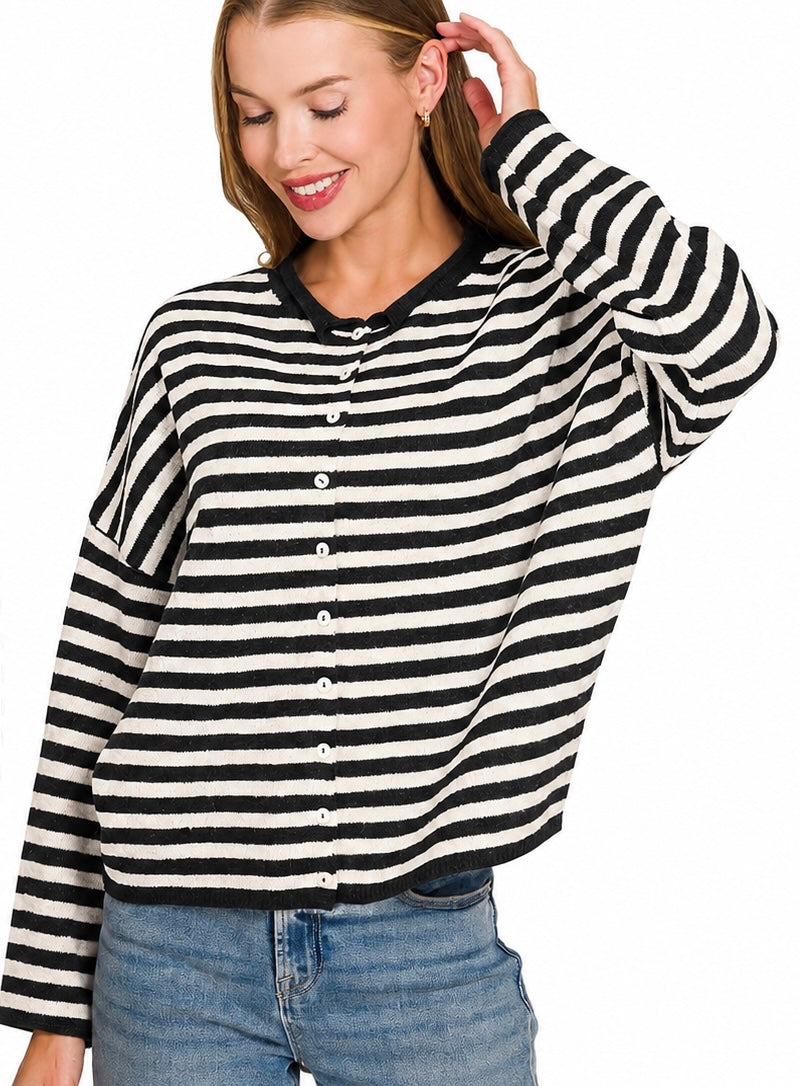 Pepper Stripe Cardigan