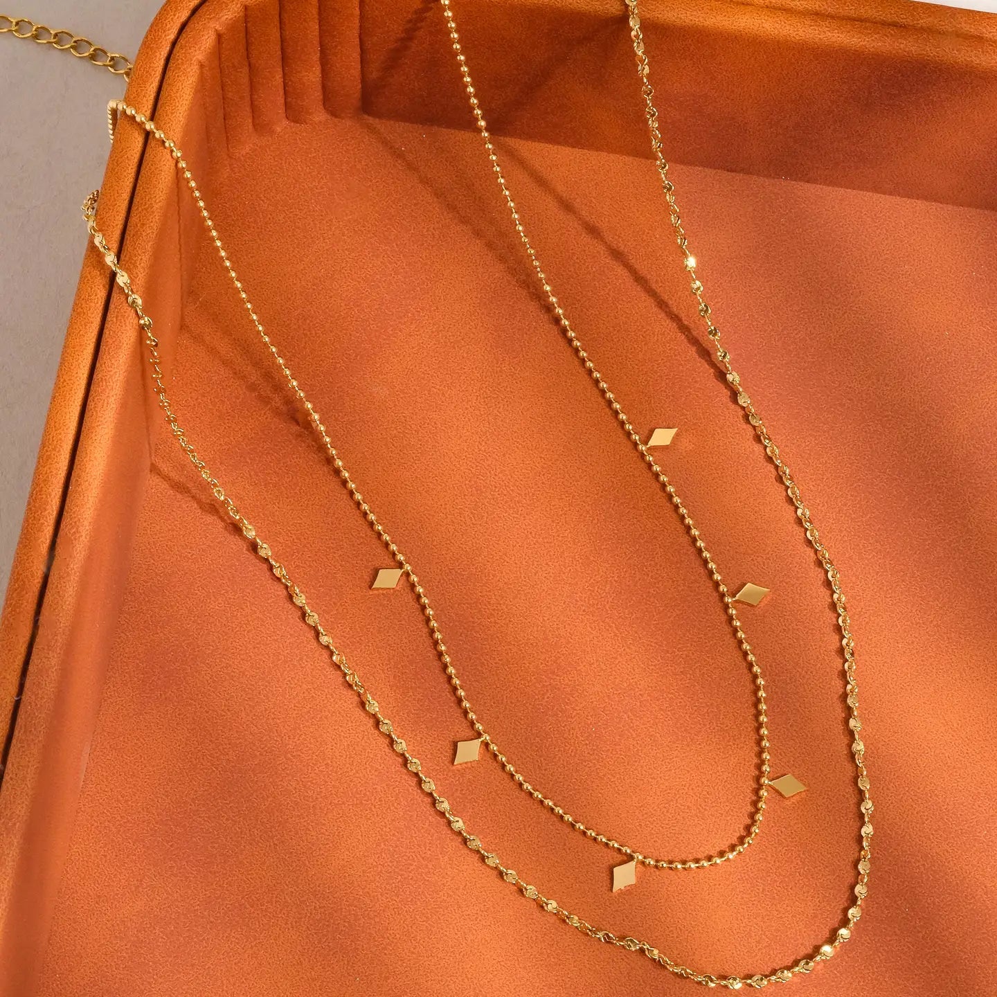 Arôme 18K Gold Non-Tarnish Layered Tassel Necklace