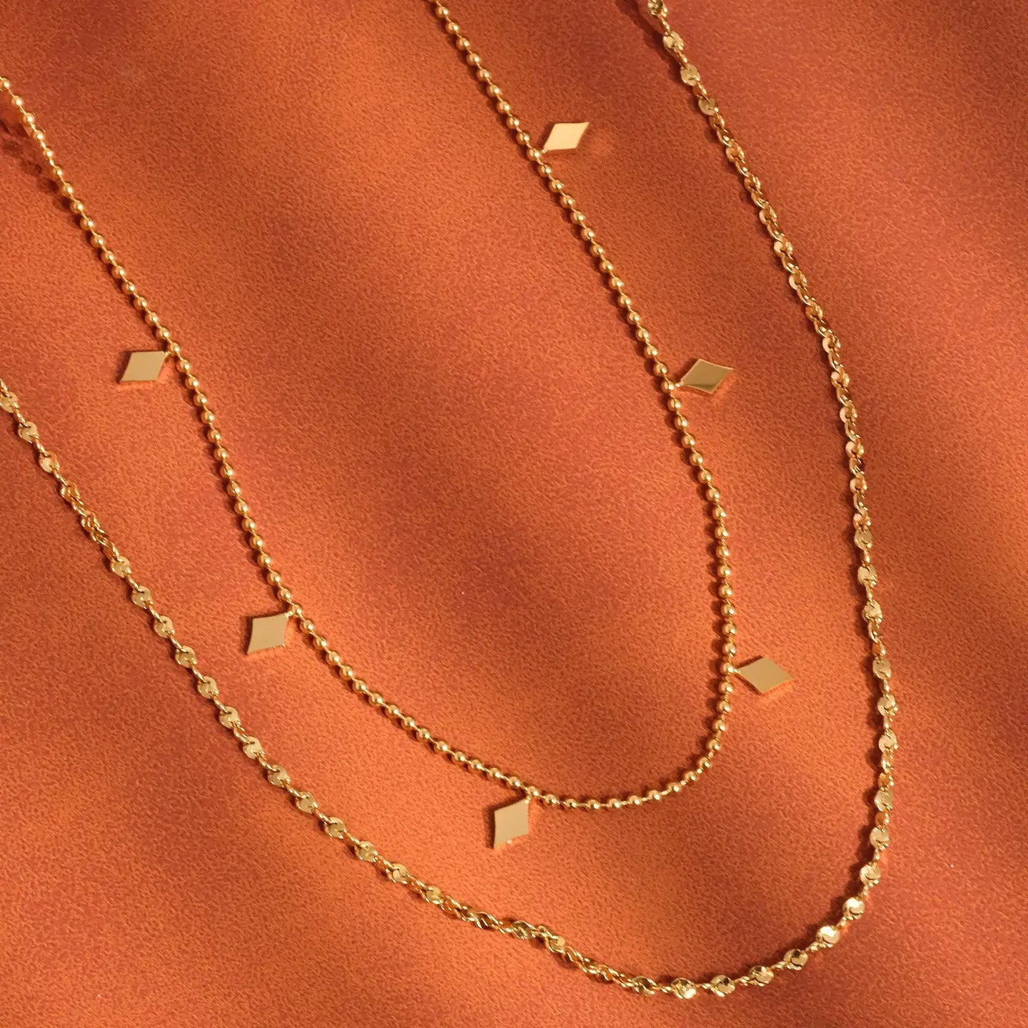 Arôme 18K Gold Non-Tarnish Layered Tassel Necklace