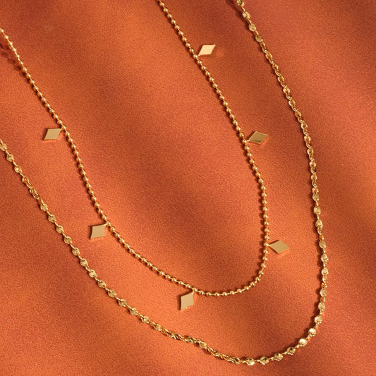 Arôme 18K Gold Non-Tarnish Layered Tassel Necklace